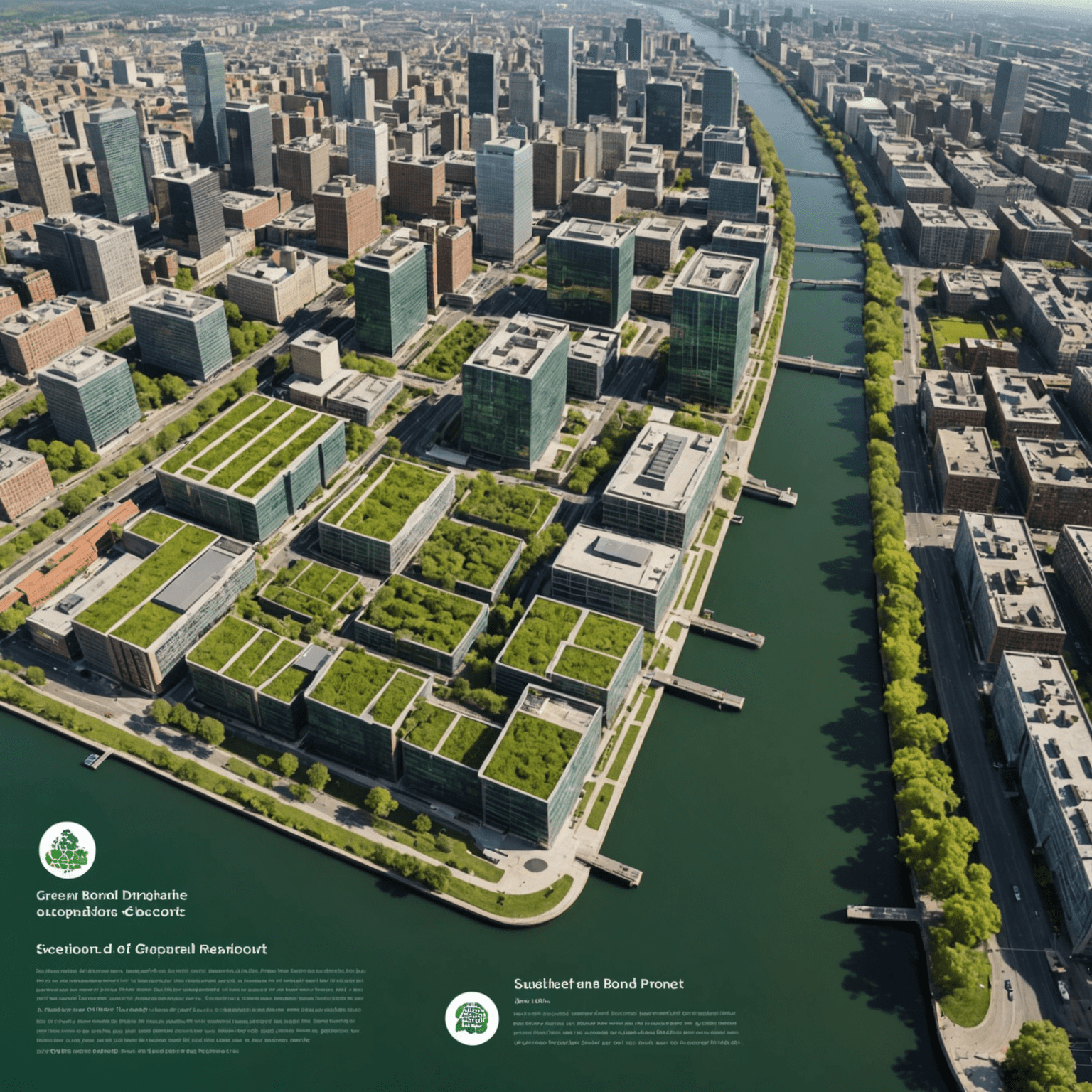 Infographic showing the allocation of green bond proceeds across different sustainable urban projects